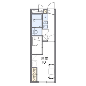 1K Apartment in Okucho - Ichinomiya-shi Floorplan
