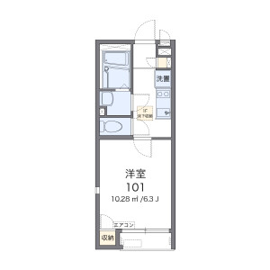 1K Apartment in Kowakae - Higashiosaka-shi Floorplan