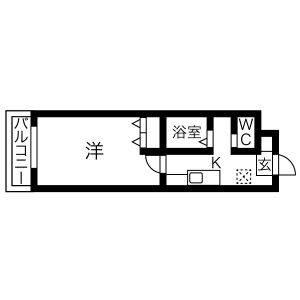 1K Mansion in Hokke - Nagoya-shi Nakagawa-ku Floorplan