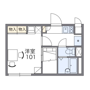 1K Apartment in Kumanochohigashi - Sakai-shi Sakai-ku Floorplan
