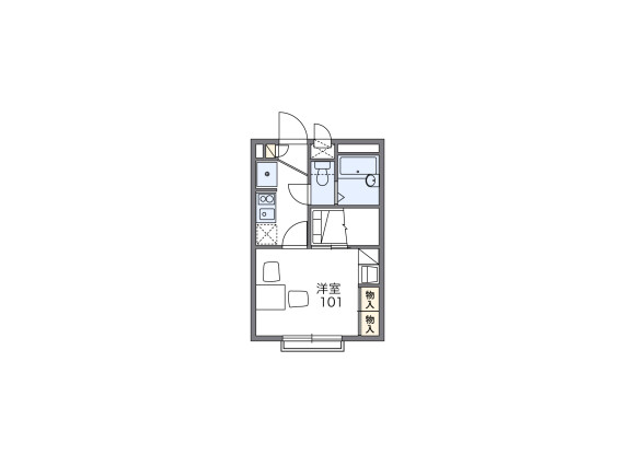 1K Apartment to Rent in Yokohama-shi Midori-ku Floorplan