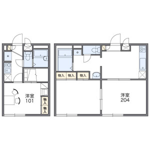 2DK Apartment in Matsudoshinden - Matsudo-shi Floorplan