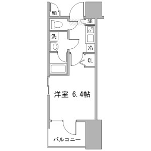 1K Mansion in Minamisaiwaicho - Kawasaki-shi Saiwai-ku Floorplan