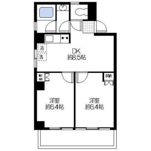 2DK Mansion in Chuo - Yokohama-shi Nishi-ku Floorplan