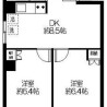 2DK Apartment to Rent in Yokohama-shi Nishi-ku Floorplan