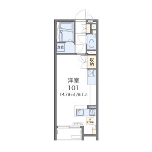 1R Apartment in Kameyama - Hiroshima-shi Asakita-ku Floorplan