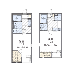 1K Apartment in Omachihigashi - Hiroshima-shi Asaminami-ku Floorplan