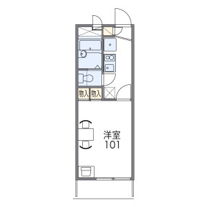 1K Mansion in Daidominami - Osaka-shi Higashiyodogawa-ku Floorplan