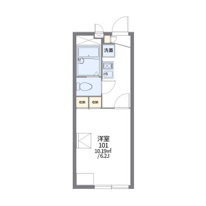 1K Apartment in Tamura - Fukuoka-shi Sawara-ku Floorplan