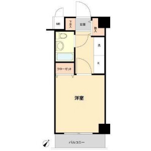 1K 맨션 in Nishisugamo - Toshima-ku Floorplan