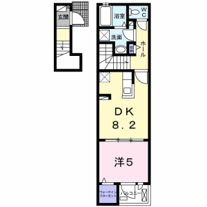 1DK Apartment in Oiwakecho - Hachioji-shi Floorplan