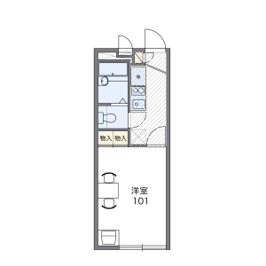 1K Apartment in Nagayoshinagaharanishi - Osaka-shi Hirano-ku Floorplan