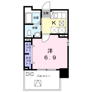 1K Mansion in Futabacho - Itabashi-ku Floorplan