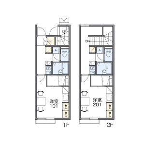 1K Apartment in Kashimacho - Ashikaga-shi Floorplan