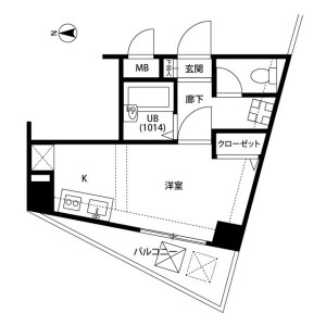 1K Mansion in Minamimagome - Ota-ku Floorplan