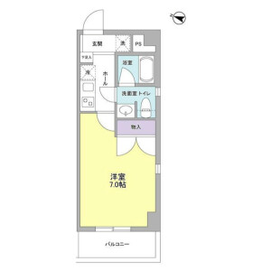 1K Mansion in Shimomeguro - Meguro-ku Floorplan