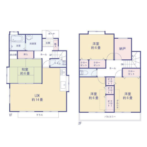 4SLDK {building type} in Minamidenen - Fussa-shi Floorplan