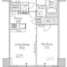 1LDK Apartment to Rent in Minato-ku Floorplan