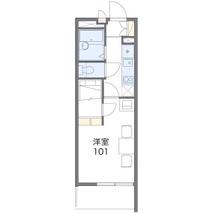 1K Mansion in Miyakocho - Chiba-shi Chuo-ku Floorplan
