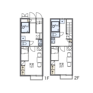 1K Apartment in Niida - Tagajo-shi Floorplan