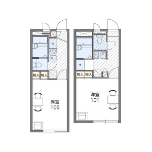 1K Apartment in Nishimizumoto - Katsushika-ku Floorplan