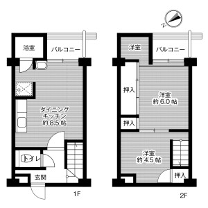 2LDK Mansion in Kagata - Kawachinagano-shi Floorplan