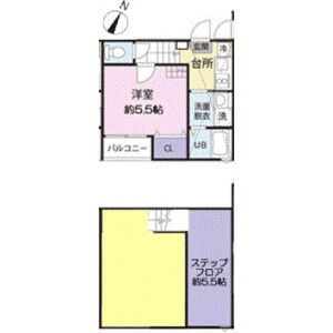 1K Apartment in Inohana - Chiba-shi Chuo-ku Floorplan