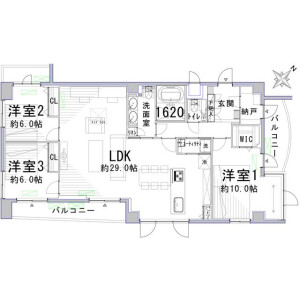 3SLDK {building type} in Tamagawadai - Setagaya-ku Floorplan