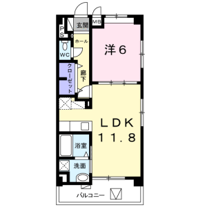 1LDK Mansion in Ozato nakama - Nanjo-shi Floorplan