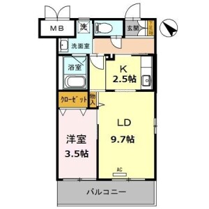 1LDK Mansion in Kochinda - Shimajiri-gun Yaese-cho Floorplan