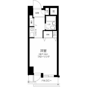 1K Mansion in Asagayakita - Suginami-ku Floorplan