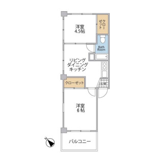2DK Mansion in Higashiyamacho - Itabashi-ku Floorplan
