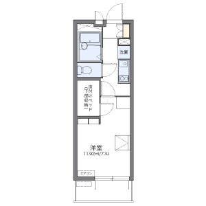 1K Mansion in Nishiharacho - Utsunomiya-shi Floorplan