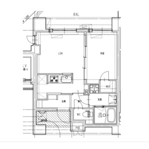 1LDK Mansion in Oshiage - Sumida-ku Floorplan