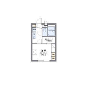 1K Apartment in Jindaijiminamimachi - Chofu-shi Floorplan