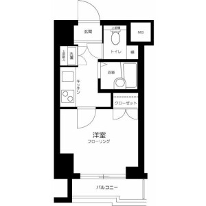 1K Mansion in Mita - Minato-ku Floorplan