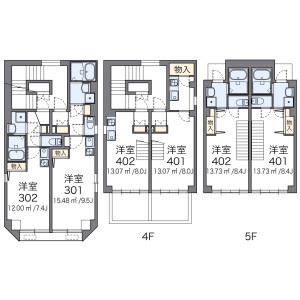 1K Mansion in Noda - Osaka-shi Fukushima-ku Floorplan