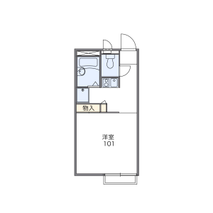 1K Apartment in Nishiaoki - Kawaguchi-shi Floorplan