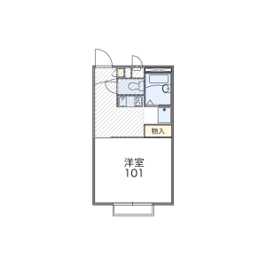 1K Apartment in Shimominamigata - Kitakyushu-shi Kokuraminami-ku Floorplan