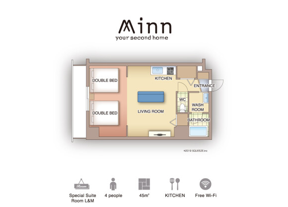 1R Serviced Apartment to Rent in Osaka-shi Yodogawa-ku Floorplan