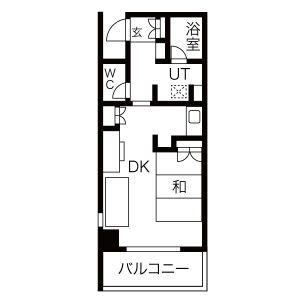 1DK Mansion in Chiyoda - Nagoya-shi Naka-ku Floorplan