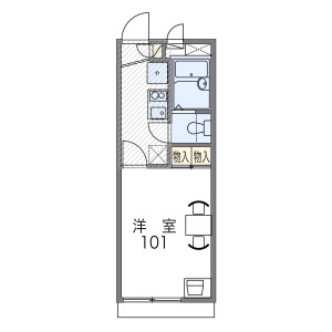 1K Mansion in Anryu - Osaka-shi Suminoe-ku Floorplan