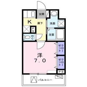1K Mansion in Minamikarasuyama - Setagaya-ku Floorplan