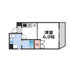 1K Mansion in Sanno - Osaka-shi Nishinari-ku Floorplan