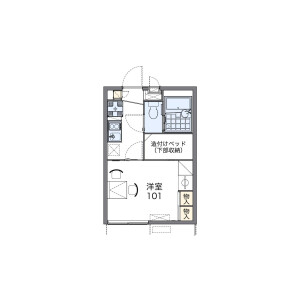 1K Apartment in Katamachi - Fuchu-shi Floorplan