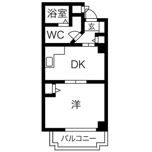 1DK Mansion in Matsuyamachisumiyoshi - Osaka-shi Chuo-ku Floorplan