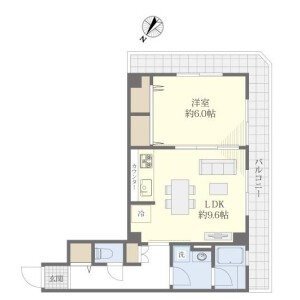 1LDK Mansion in Nishigotanda - Shinagawa-ku Floorplan