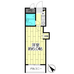 1K {building type} in Nishikanagawa - Yokohama-shi Kanagawa-ku Floorplan
