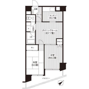 2DK Mansion in Nishikasai - Edogawa-ku Floorplan