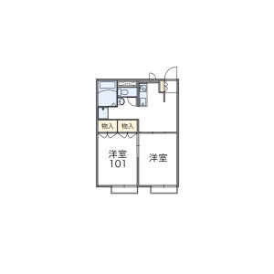 2DK Apartment in Isawacho nakagawa - Fuefuki-shi Floorplan
